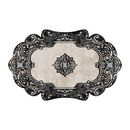 Conceptum Eugene V3 - 4643 - 1 Alfombra de Pasillo Blanco y Negro 80 x 150 cm